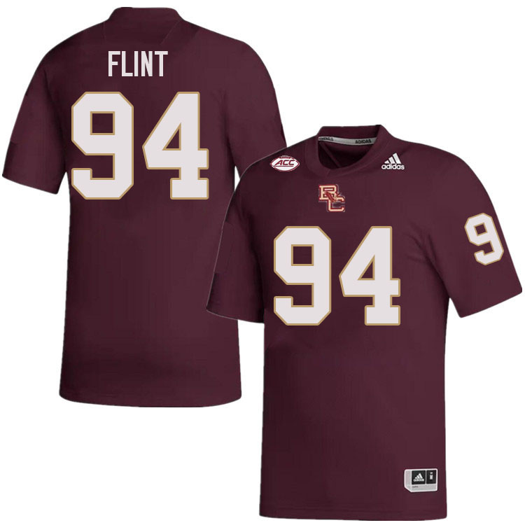 Boston College Eagles #94 Jayzen Flint College Football Jerseys Stitched-Maroon